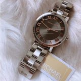 Michael Kors Norie Grey Dial Silver Stainless Steel Strap Watch for Women - MK3559 Authentic Buy Shop Now
