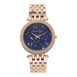 Michael Kors Darci Blue Dial Rose Gold Steel Strap Watch for Women - MK3728 Authentic Buy Shop Now