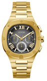 Guess Headliner Multifunction Black Dial Gold Steel Strap Watch For Men - GW0572G2 Authentic Buy Shop Now