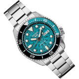 Seiko 5 Sports SKX Skeleton Green Dial Silver Steel Strap Watch For Men - SRPJ45K1 Authentic Buy Shop Now