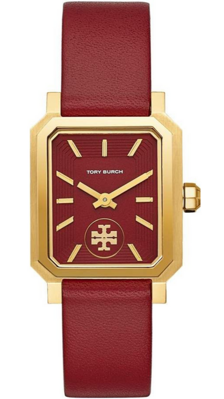 Tory Burch Robinson Quartz Red Dial Red Leather Strap Watch for Women - TBW1505 Authentic Buy Shop Now