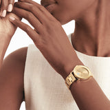 Movado Bold Yellow Gold Dial Yellow Gold Steel Strap Watch For Women - 3600085 Authentic Buy Shop Now