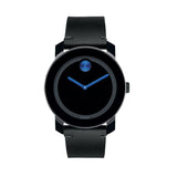 Movado Bold TR90 Black Dial Black Leather Strap Watch For Men - 3600307 Authentic Buy Shop Now