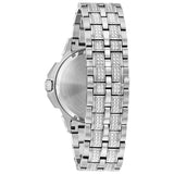Bulova Crystal Collection Pave Silver Dial with Crystals Silver Steel Strap Watch for Men - 96C134 Authentic Buy Shop Now