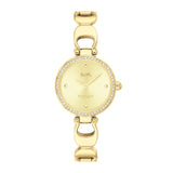 Coach Park Diamonds Gold Dial Gold Steel Strap Watch for Women - 14503171 Authentic Buy Shop Now