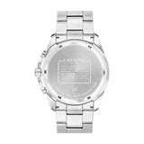 Coach Kent Chronograph Blue Dial Silver Steel Strap Watch for Men - 14602555 Authentic Buy Shop Now