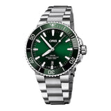 Oris Aquis Date Green Dial Silver Steel Strap Watch for Men - 0173377304157-0782405PEB Authentic Buy Shop Now