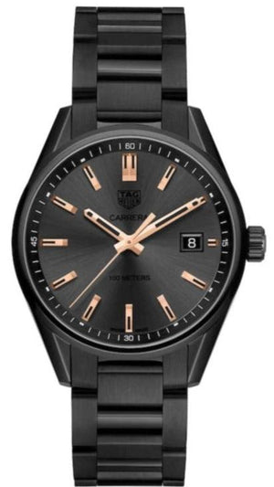 Tag Heuer Carrera Special Edition Black Dial Black Steel Strap Watch for Women - WAR1113.BA0602 Authentic Buy Shop Now