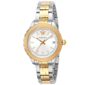 Versace Hellenyium Silver Dial Two Tone Steel Strap Watch for Women - V12030015 Authentic Buy Shop Now