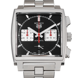 Tag Heuer Monaco Automatic Chronograph Black Dial Silver Steel Strap Watch for Men - CBL2113.BA0644 Authentic Buy Shop Now
