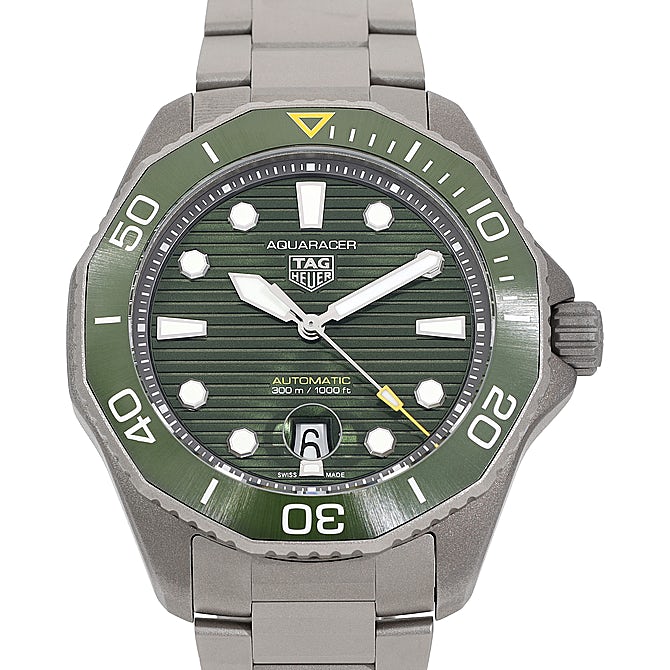 Tag Heuer Aquaracer Professional 300 Automatic Green Dial Silver Steel Strap Watch for Men - WBP208B.BF0631 Authentic Buy Shop Now