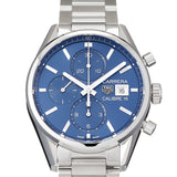 Tag Heuer Carrera Chronograph 41mm Blue Dial Silver Steel Strap Watch for Men - CBK2112.BA0715 Authentic Buy Shop Now
