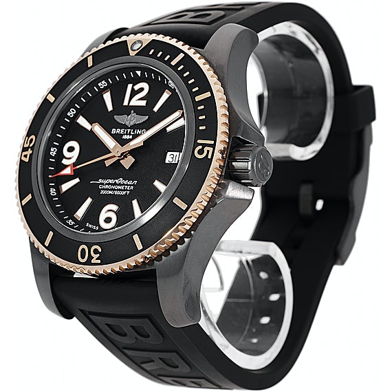 Breitling Superocean Automatic 46mm Black Dial Black Rubber Strap Watch for Men - U17368221B1S1 Authentic Buy Shop Now