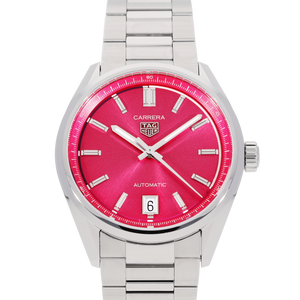 Tag Heuer Carrera Date Automatic 18K Pink Dial Silver Steel Strap Watch for Women - WBN2313.BA0001 Authentic Buy Shop Now