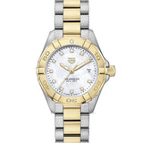 Tag Heuer Aquaracer Diamonds Mother of Pearl Dial Two Tone Steel Strap Watch for Men - WBD1422.BB0321 Authentic Buy Shop Now