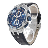 Maurice Lacroix Aikon Chronograph Blue Dial Blue Leather Strap Watch For Men - AI1018-SS001-432-4 Authentic Buy Shop Now