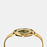 Versace V Circle Quartz Gold Dial Gold Mesh Bracelet Watch For Men - VBQ070017 Authentic Buy Shop Now