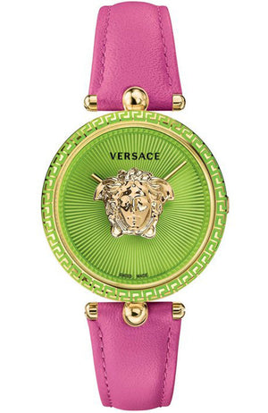Versace Palazzo Empire Green Dial Pink Leather Strap Watch for Women - VCO150017 Authentic Buy Shop Now