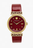 Versace Greca Meander Red Dial Red Leather Strap Watch for Women - VELW00320 Authentic Buy Shop Now