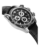 Versace V Ray Chronograph Quartz Black Dial Black Leather Strap Watch For Men - VE2I00121 Authentic Buy Shop Now