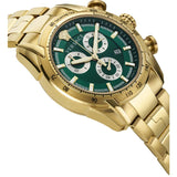 Versace V-Ray Chronograph Quartz Green Dial Gold Steel Strap Watch For Men - VE2I00621 Authentic Buy Shop Now