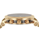 Versace Sport Tech Chronograph Black Dial Gold Steel Strap Watch for Men - VELT00419 Authentic Buy Shop Now