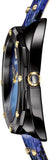 Versace Shadov Quartz Black Dial Blue Leather Strap Watch for Men - VEBM00418 Authentic Buy Shop Now