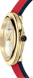 Versace V-Flare Quartz Silver Dial Red Leather Strap Watch for Women - VEBN00418 Authentic Buy Shop Now