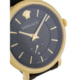 Versace V-Circle Quartz Black Dial Brown Leather Strap Watch for Men - VEBQ01619 Authentic Buy Shop Now