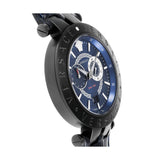 Versace V Race Chronograph Quartz Blue Dial Blue Leather Strap Watch For Men - VEBV00419 Authentic Buy Shop Now