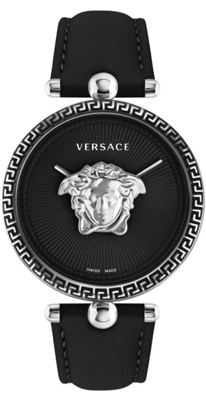 Versace Palazzo Empire Black Dial Black Leather Strap Watch for Women - VCO050017 Authentic Buy Shop Now