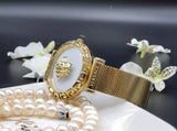 Versace Palazzo Empire Greca White Dial Gold Mesh Bracelet Watch for Women - VEDV00619 Authentic Buy Shop Now