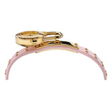 Versace Medusa Lock Icon Quartz Gold Dial Pink & Blue Leather Strap Watch For Women - VEDW00219 Authentic Buy Shop Now