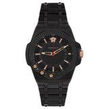 Versace Chain Reaction Quartz Black Dial Black Steel Strap Watch for Men - VEDY00719 Authentic Buy Shop Now