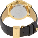 Versace Audrey Quartz Black Dial Black Leather Strap Watch for Women - VELR00319 Authentic Buy Shop Now