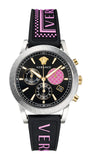 Versace Sport Tech Chronograph Black Dial Black Rubber Strap Watch for Women - VELT00619 Authentic Buy Shop Now