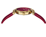 Versace V-Motif Red Dial Red Leather Strap Watch for Women - VERE00418 Authentic Buy Shop Now
