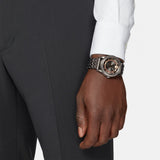 Versace Viamond Quartz Black Dial Grey Steel Strap Watch For Men - VEPO00520 Authentic Buy Shop Now