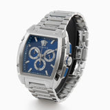 Versace Dominus Chronograph Blue Dial Silver Steel Strap Watch For Men - VE6H00423 Authentic Buy Shop Now