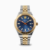 Versace Hellenyium Quartz Blue Dial Two Tone Steel Strap Watch For Men - VEVK00520 Authentic Buy Shop Now
