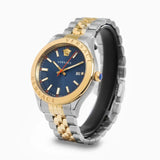 Versace Hellenyium Quartz Blue Dial Two Tone Steel Strap Watch for Men - VEVK00520 Authentic Buy Shop Now