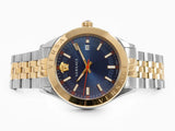 Versace Hellenyium Quartz Blue Dial Two Tone Steel Strap Watch For Men - VEVK00520 Authentic Buy Shop Now