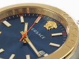 Versace Hellenyium Quartz Blue Dial Two Tone Steel Strap Watch For Men - VEVK00520 Authentic Buy Shop Now