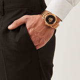 Versace Palazzo Empire Black Dial Rose Gold Steel Strap Watch for Men - VERD00718 Authentic Buy Shop Now