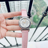 Versace V-Motif Silver Dial Pink Leather Strap Watch for Women - VERE00118 Authentic Buy Shop Now