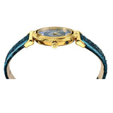 Versace V-Motif Vintage Logo Diamonds Blue Dial Blue Leather Strap Watch for Women - VERE01018 Authentic Buy Shop Now