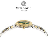 Versace Virtus Quartz Green Dial Two Tone Steel Strap Watch For Women - VET300821 Authentic Buy Shop Now