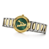 Versace Virtus Quartz Green Dial Two Tone Steel Strap Watch For Women - VET300821 Authentic Buy Shop Now