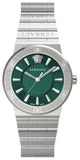 Versace Grace Quartz Green Dial Silver Steel Strap Watch For Women - VEVH00920 Authentic Buy Shop Now