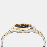 Versace Hellenyium Quartz Blue Dial Two Tone Steel Strap Watch For Men - VEVK00520 Authentic Buy Shop Now
